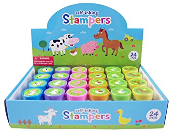 24 Pcs Farm Animals Stampers for Kids