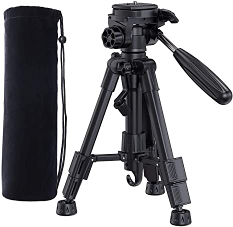 Bomaker Adjustable Tripod for Projector, Camera, DSRL, 360 Degree, Aluminum Travel Tripod with Carry Bag 24.4 inch Lightweight Tripod, Easy to Install and Carry