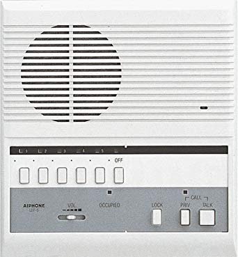 Aiphone LEF-5 Open Voice Selective Call Master Intercom with Door-Release Button, Accepts Up to Five Connecting Door, Sub-Master, or Master Intercoms