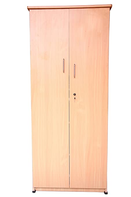 Hudson's Wood Two Door Wardrobe with Drawer (Beige )