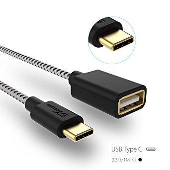 Type C (USB-C) to USB FeMale OTG Cable Adapter High Speed Gold Plated 0.5 Ft/0.15m for Google Chromebook Pixel,MacBook 12inch,Nexus 5X/6P tablet