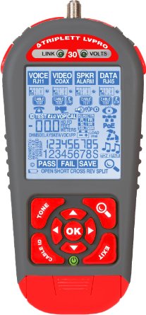 Triplett LVPRO30 Upgradeable Cable Tester with 12 Tester Apps for all Wire Types (COAX, CAT5/5e/6/6a/7, Shielded/Unshielded)
