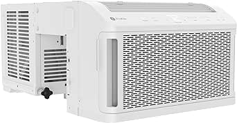 GE Profile ClearView Window Air Conditioner 8,300 BTU, WiFi Enabled, Ultra Quiet for Medium Rooms, Full Window View with Easy Installation, 8K Window AC Unit, White (Renewed)