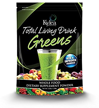 Total Living Drink Greens Superfood Powder - (2.65 lbs bag, 30 servings, 60 ingredients) - Enzymes, Antioxidants, Herbs, Probiotics, Vitamins and Minerals.