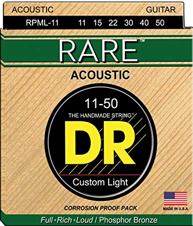 DR Strings Rare - Phosphor Bronze AcousticHex Core 11-50