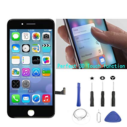 Black Replacement LCD Screen Compatible with iPhone 7 4.7 inch Display digitizer Assembly Full Complete Front Glass with Repair Tools