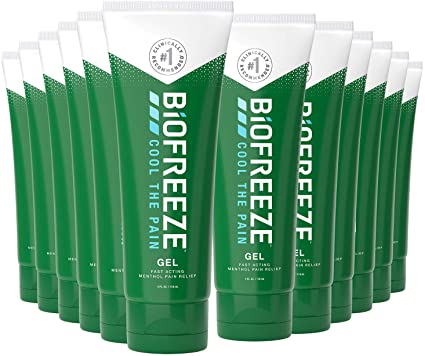 Biofreeze Pain Relief Gel, 4 oz. Tube, Colorless, Pack of 12 (Packaging May Vary)