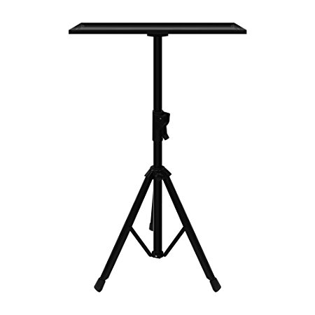 JaeilPLM Projector, Laptop Stand. Universal, Height Adjustable Multipurpose Heavy Duty Floor Tripod 21" - 38". Portable Holder Tray. Great for DJ Equipment, Studio, Stage, Home Theater, Office.