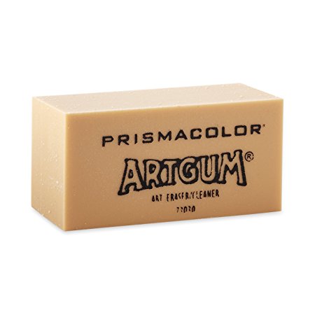 Prismacolor Design ArtGum Erasers, Beige, 12-Count