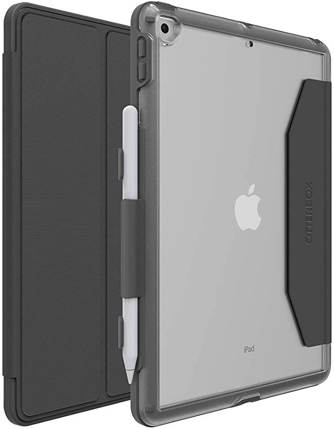 OtterBox UNLIMITED With FOLIO SERIES Case for iPad 8th & 7th Gen (10.2" Display - 2020 & 2019 version) - Bulk Single-pack (1 unit) - CLEAR/SLATE