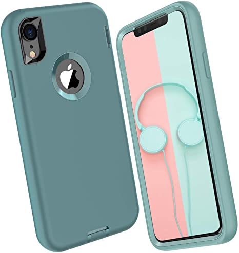 ORIbox Exalted Series Liquid Silicone iPhone XR Case, Soft-Touch Finish of The Liquid Silicone Exterior Feels, No Regret Case for iPhone XR for Women & Men, Green