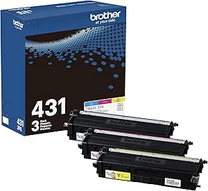 Brother Genuine TN431 3pk Standard-Yield Colour Toner Cartridge Multipack