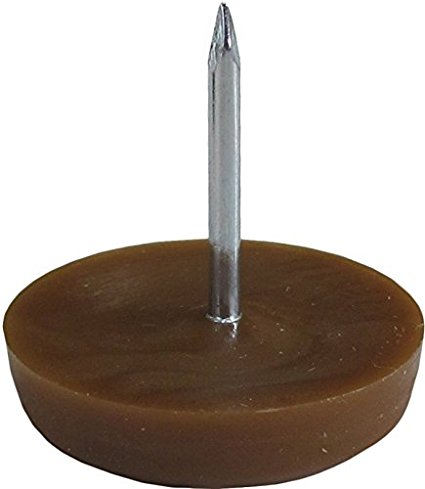 D.H.S. 15/16" Dia. Nylon Slider Glides for Chairs, Stools, & Tables - Protects Your Floors as Furniture Slides Like Magic! - Tan - Box of 50