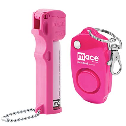 Mace KeyGuard Police Strength Pepper Spray with Invisible UV Identifying Dye, Grip Case and Key Chain, 20 Blast Stream of Up to 12 Feet (Manufactured