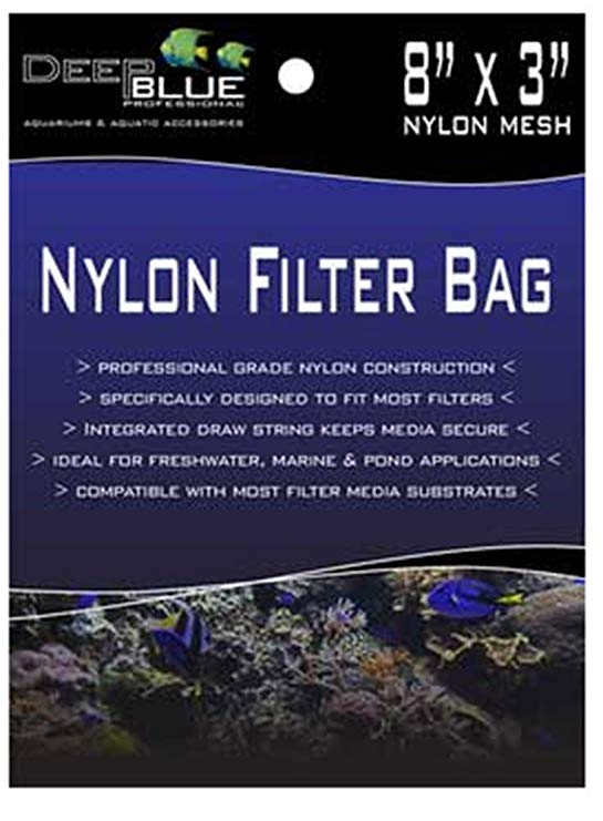Nylon Filter Media Bag W/drawstring 8"x3"