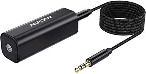 Mpow Ground Loop Noise Isolator for Car Audio and Home Stereo System with 1 Meter (3.3Feet) Extended 3.5mm Audio Cable, Black