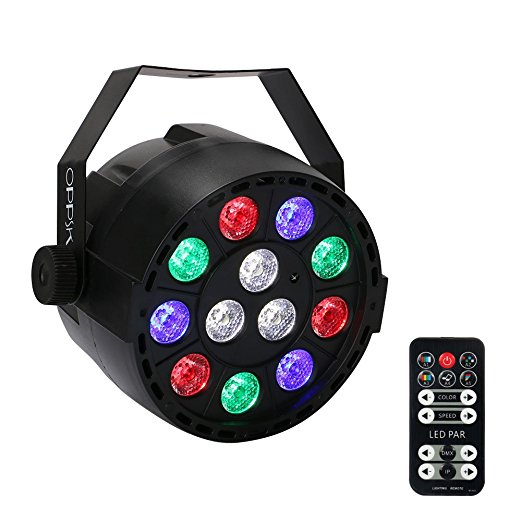 OPPSK Battery 12LEDs Par Lights with RGB Wash Light Effects 10 Hours Work Time for DJ Gig Bar Birthday Uplighting Wedding Party