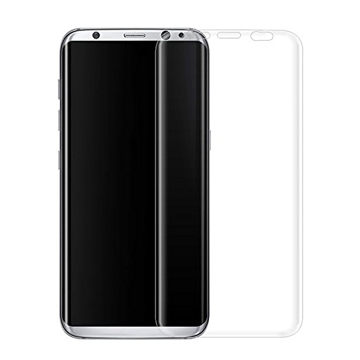 Galaxy S8 Screen Protector High-definition Tempered Glass Screen Protector Full Coverage Screen Protector, 3D Curved, 9H Hardness (Clear)