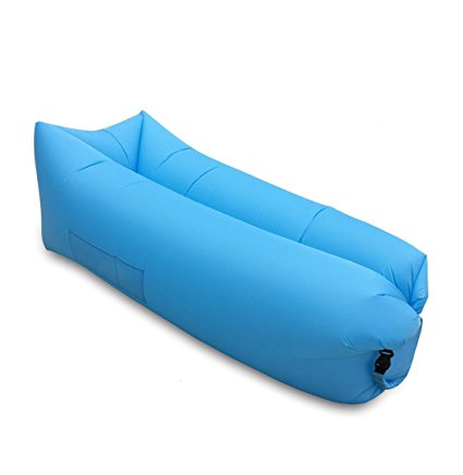 Lougnee Inflatable Lounger Air Sofa Portable Waterproof Home Outdoor Beach Lounge Bed Couch Dream Chair with Bag Pockets & Anchor