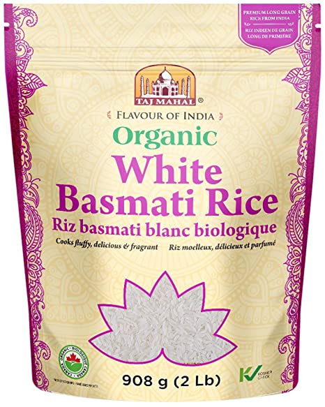 Taj Mahal Organic White Basmati Rice, 908gm