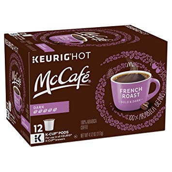 McCafé French Roast Coffee, Bold Roast, K-Cup Pods, 12 Count