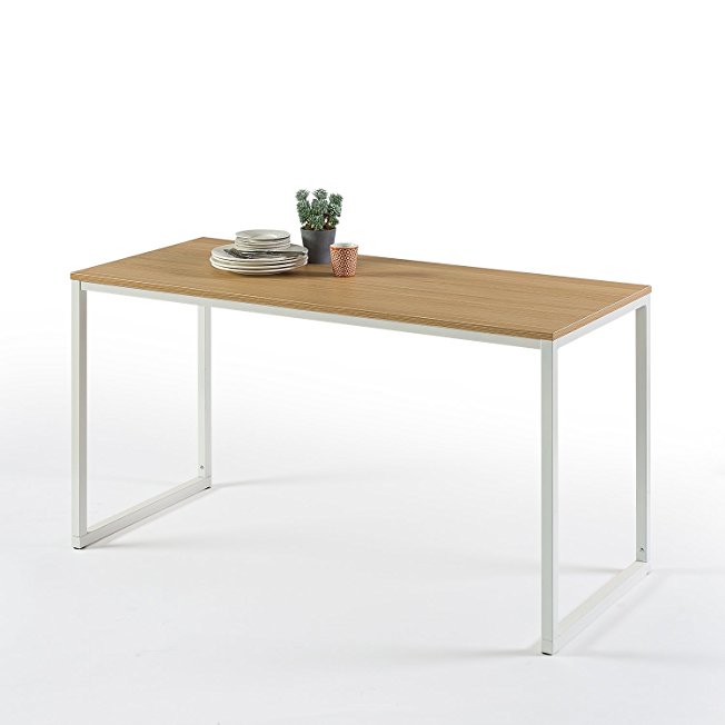 Zinus Modern Studio Collection Soho Rectangular Dining Table / Table Only / Office Desk / Computer Table, White