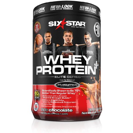 Six Star Pro Nutrition Elite Series Whey Protein Powder Triple Chocolate 2 lb Packaging may vary