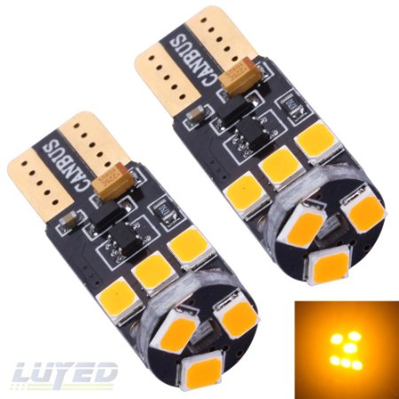 Brightness!LUYED 440LM 12-24v Canbus Amber Color high power 2835 Chips 9smd 168 175 194 2825 W5W T10 LED Bulbs(4 color optional)