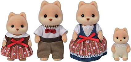 Calico Critters Caramel Dog Family, 3 inches
