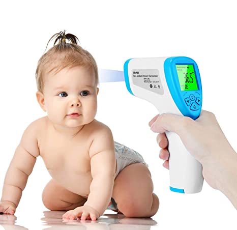 Baby Forehead Thermometer, Digital Infrared Thermometer No-Contact, ˚C / ˚F Adjustable with Fever Alert Function,Instant Reading Forehead Thermometer Gun for Adult and Kids