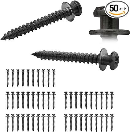 Ansoon Bear Claw Double-Headed Wall Picture Screws, 4-in-1 Picture Drywall Hanging Hooks Screw for Pictures, D-Rings, Sawtooth, Wire Holding Up to 30 Pounds for Hanging and Mounting (Black Zinc, 50)