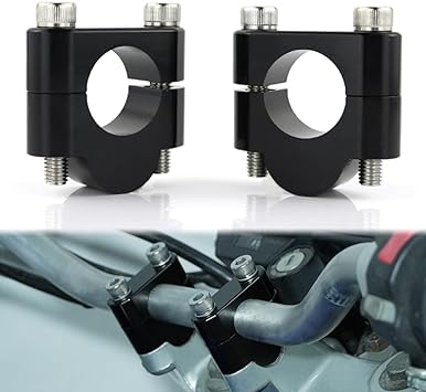 Xitomer 7/8'' 22mm Motorcycle ATV Dirt Bike Handlebar Risers With Clamps, Fit for Grom MSX125 / CRF 250L, KLR650, DRZ 400/S/V-Strom, FZ1 / FZ8 / TW
