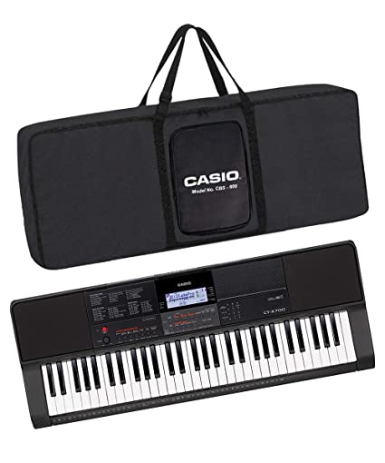 Casio CTX700 61-Key Touch Sensitive Portable Keyboard   CBC600 Carry Case (Black)