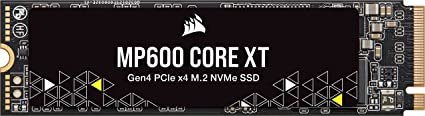 Corsair MP600 CORE XT 2TB PCIe Gen4 x4 NVMe M.2 SSD – High-Density QLC NAND – M.2 2280 – DirectStorage Compatible - Up to 5,000MB/sec – Great for PCIe 4.0 Notebooks and Desktops – Black