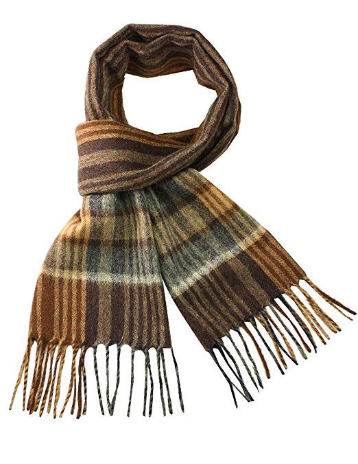 Dahlia Men's Winter Wool Blend Scarf - Various Design and Color