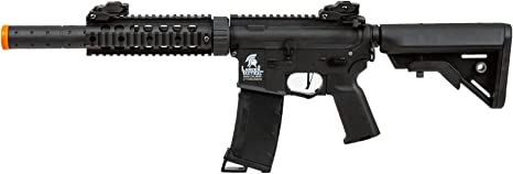 Lancer Tactical Gen 3 Airsoft Rifle Carbine M4 SD- Programmable Electric Full/Semi-Auto Airsoft AEG Rifle Installed High FPS with 0.20g BBS, Black