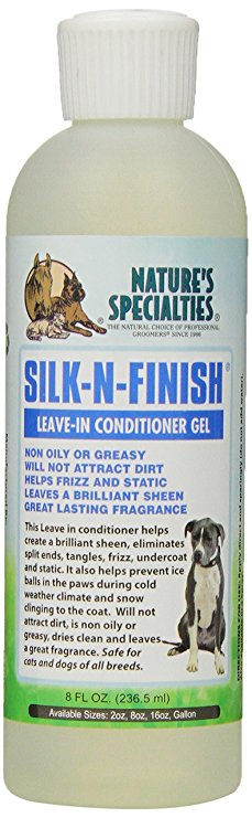 Nature's Specialties Silk-N-Finish Leave-In Pet Conditioner Gel, 8-Ounce