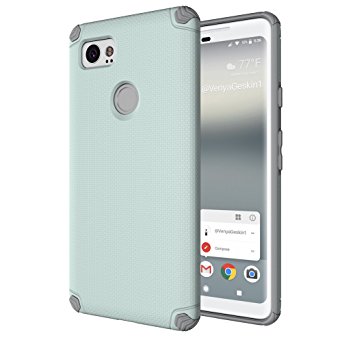 Ownest Google Pixel 2 Case,Ultra Lightweight 2 in 1 Scratch Resistant Protection and Hidden Iron Sheet and Bumper Textured Shock Absorption Design Protective Cover for Google Pixel 2-Mint