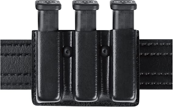 Safariland Duty Gear Glock 17 Open Top Slimline Triple Magazine Pouch (Plain Black)