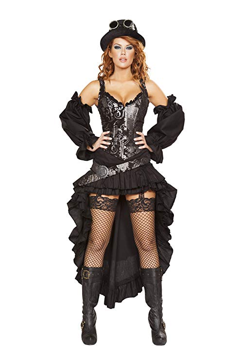 Sexy Women's 6pc Sexy Steampunk Maiden Costume w/ Plus Sizes