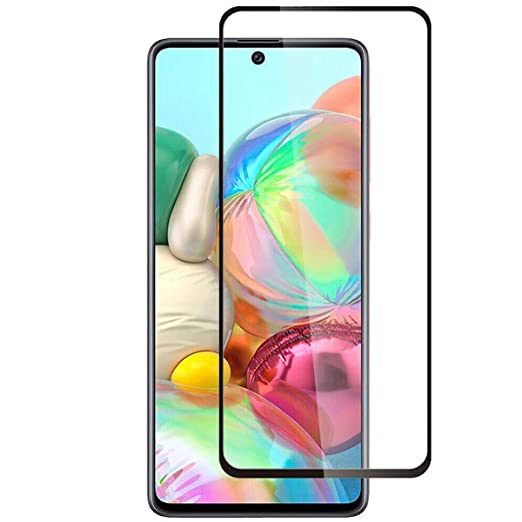 opentech® tempered glass screen protector for samsung galaxy m31s / samsung galaxy a51 edge to edge full screen coverage coverage with easy installation