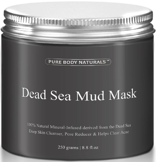 Pure Body Naturals Dead Sea Mud Mask, 250g/8.8 fl oz