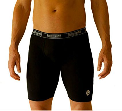 Men's Bamboo Boxer Briefs Long Leg Trunks Black Charcoal or Red Sizes M - 4XL Ultra Soft 1x pack - By Branded Branson