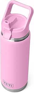 YETI Rambler 26 oz Bottle, Vacuum Insulated, Stainless Steel with Straw Cap