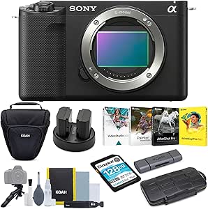 Sony Alpha ZV-E1 Full-frame Mirrorless Vlog Camera (ILCZV-E1/B, Black) Bundle (6 Items)