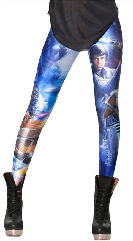 UGET Women's Printed Leggings Tights Pants Star Wars One Size
