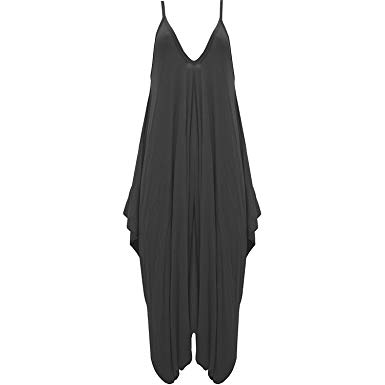 Ladies Womens All in One Summer Beach Sleeveless Baggy Romper Harem Jumpsuit Play-suit Tops