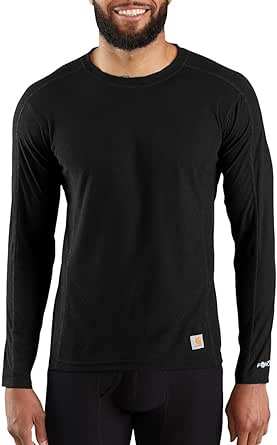 Carhartt Men's Force Lightweight Stretch Grid Base Layer Crewneck Top