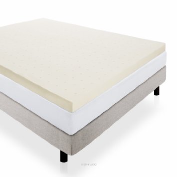 LUCID 4 Inch Memory Foam Mattress Topper 3-Year Warranty - Cal King