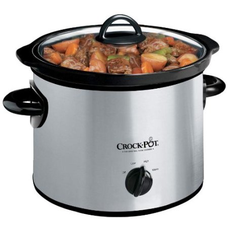 Crock-Pot SCR300SS 3-Quart Round Manual Slow Cooker Stainless Steel